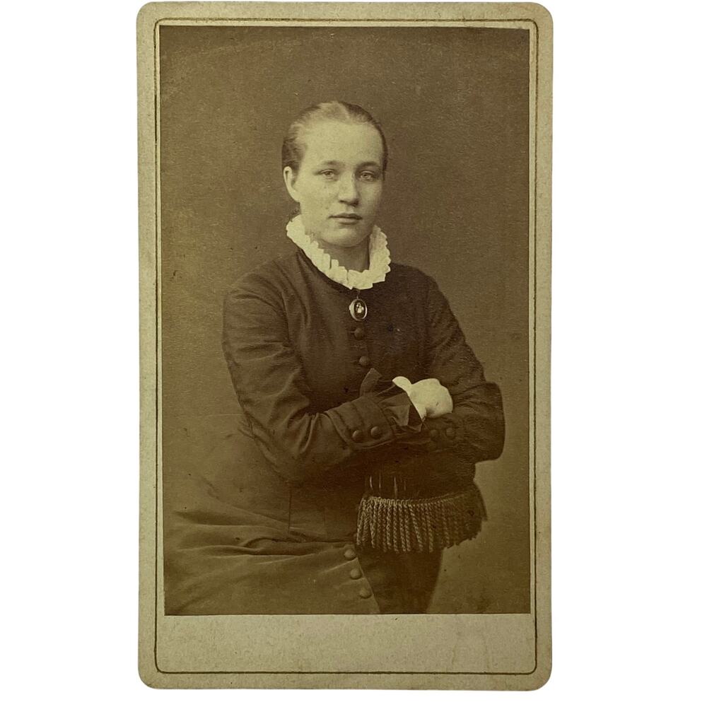 Antique Victorian Era Photograph Women 1870s CDV Photographer M. Selmer Bergen